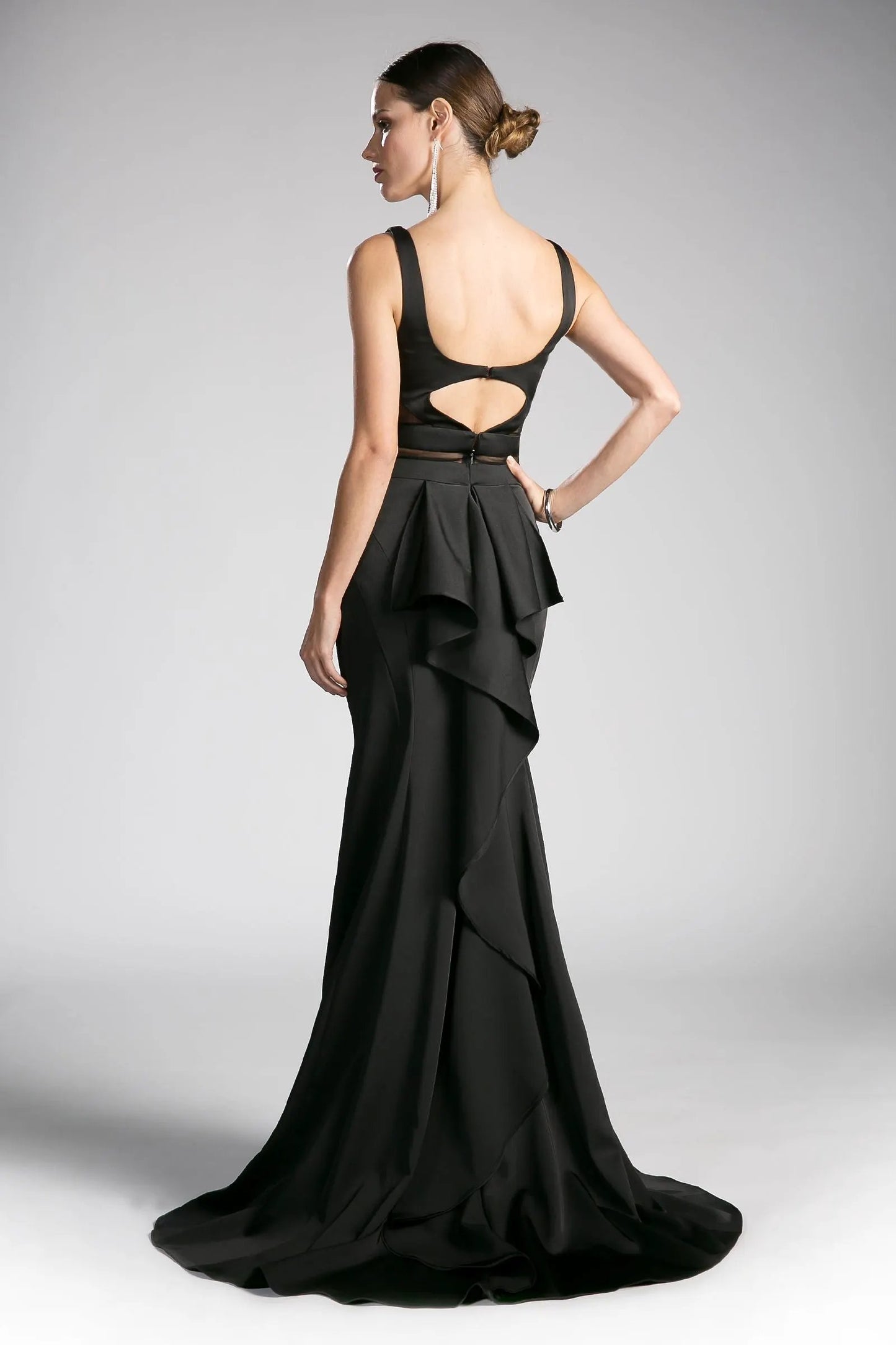 Fitted Jersey Dress with Cut Outs by Tux-USA