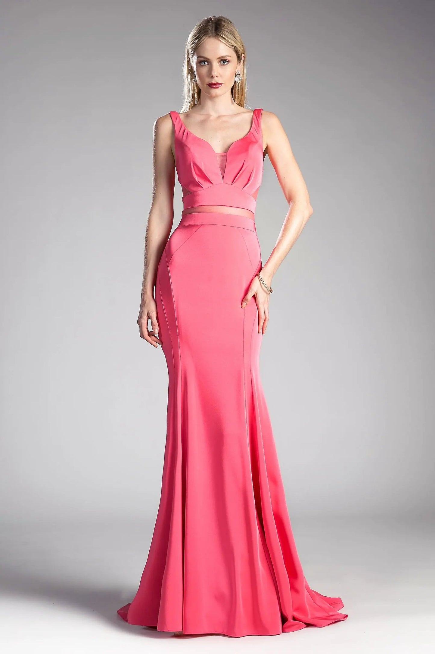 Fitted Jersey Dress with Cut Outs by Tux-USA
