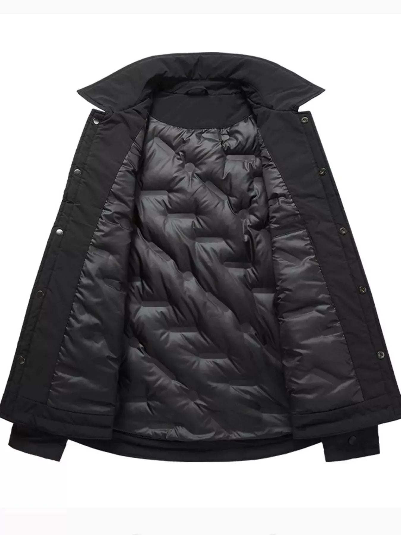 Men's Plus Size Casual Snap-Down Lightweight Jacket by Partner Label