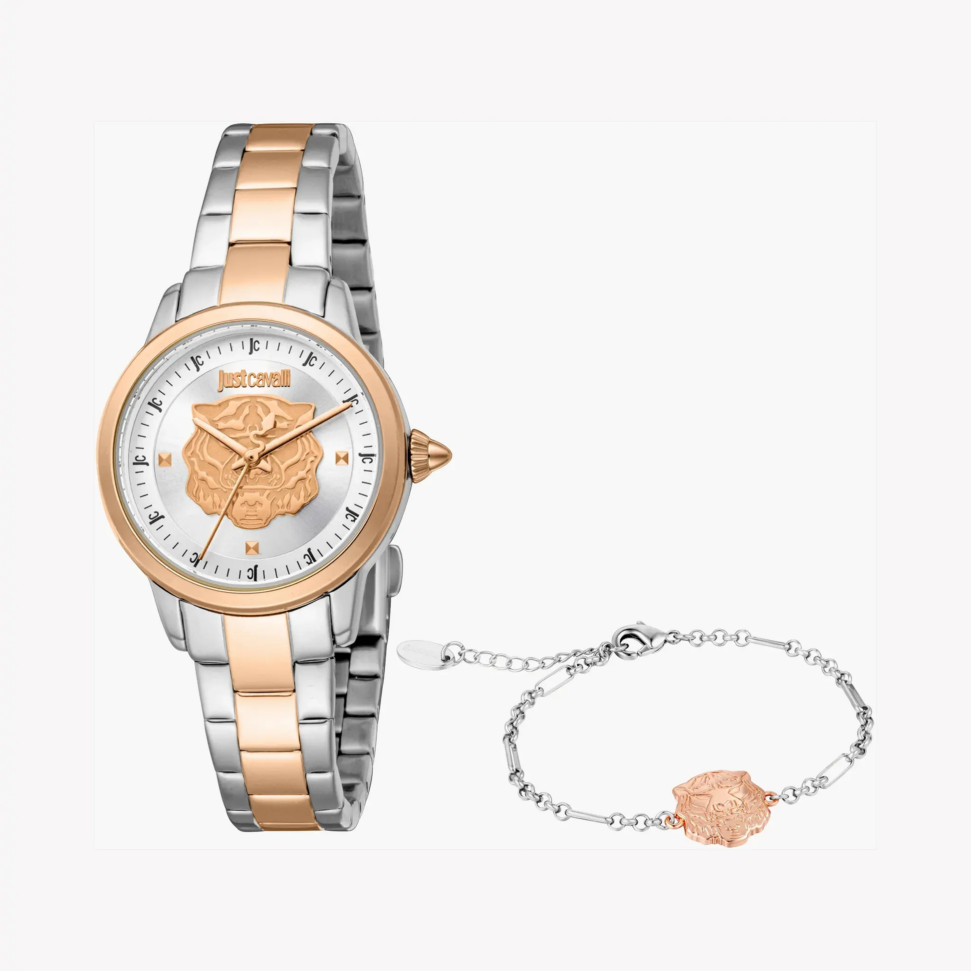 Just Cavalli Women's Two-Tone Watch, Silver Dial | Jc1l334m0105 by JUST CAVALLI