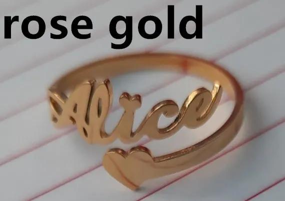 Adjustable Custom Name Stainless Steel Custom Ring by Beautiful Legend Store