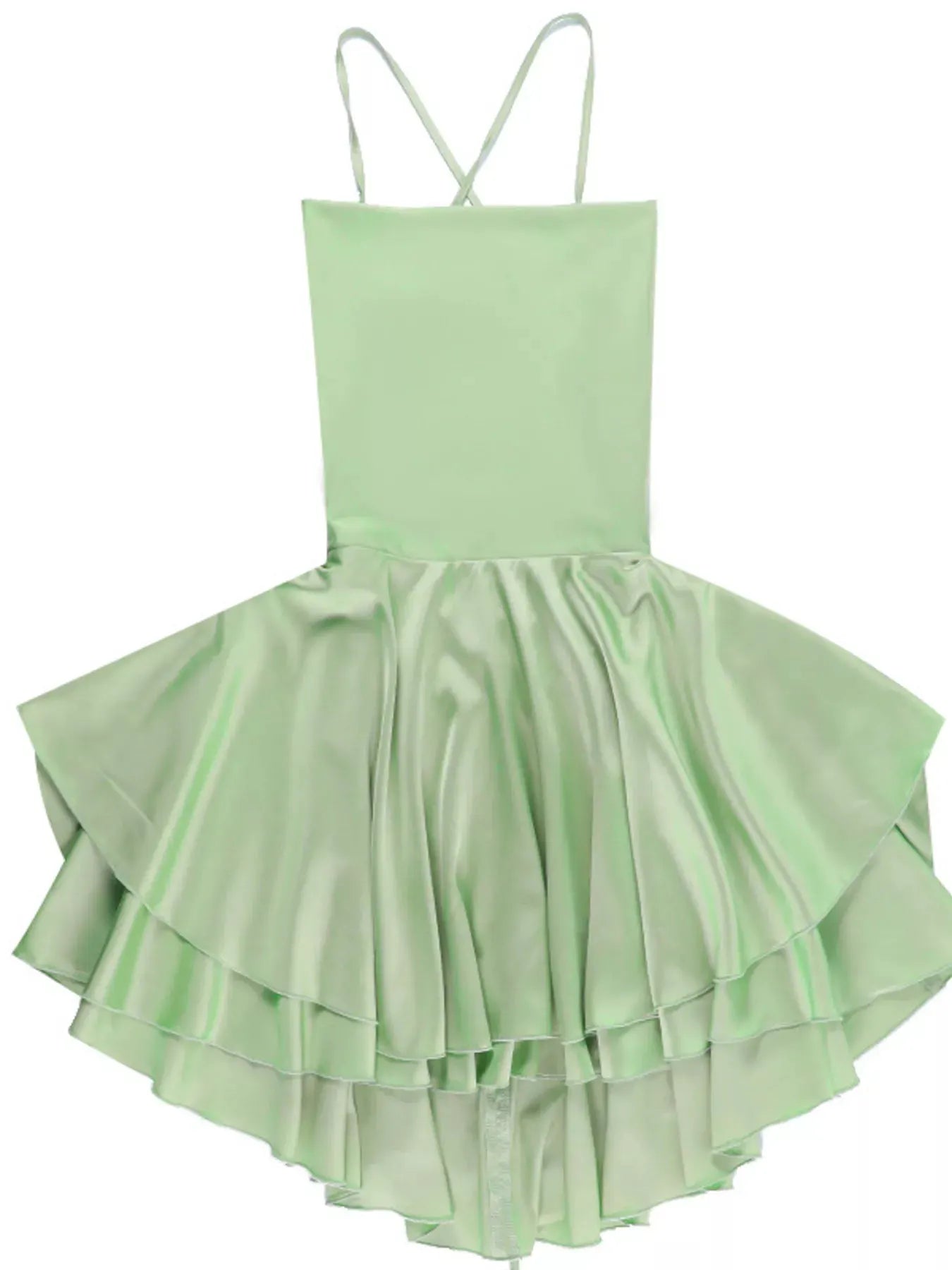 Backless Layered Ruffled Cami Dress by Partner Label