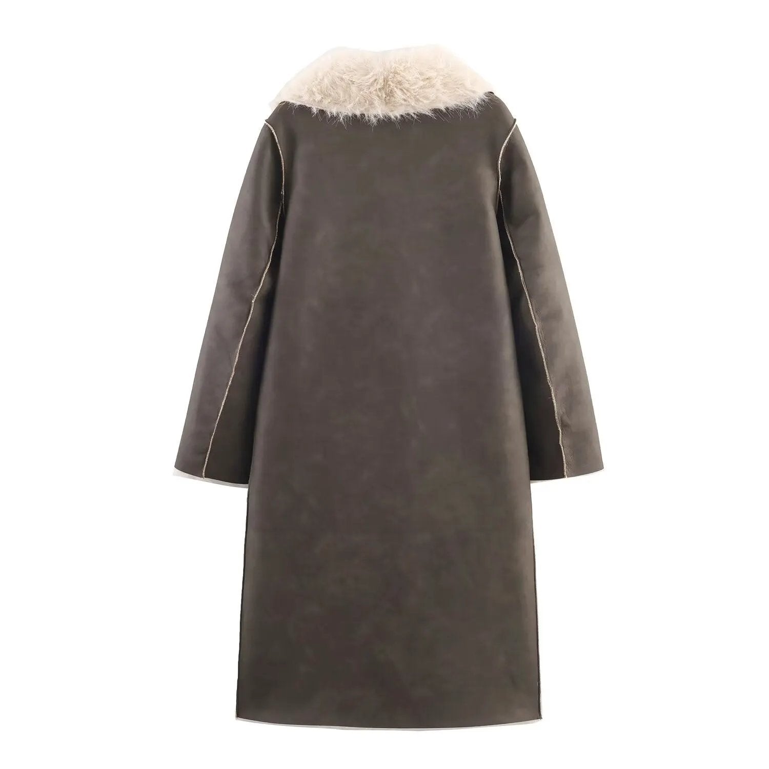 Women's Faux Shearling Long Coat BYMANYC ® New York CONTEMPORARY VIBRANT MODERN FASHION - New Collection by BYMANYC ® New York