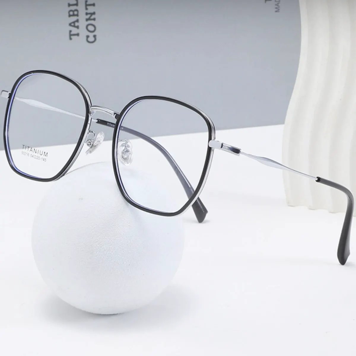 Oversized Polygon Frame Glasses by Equanimity Essence