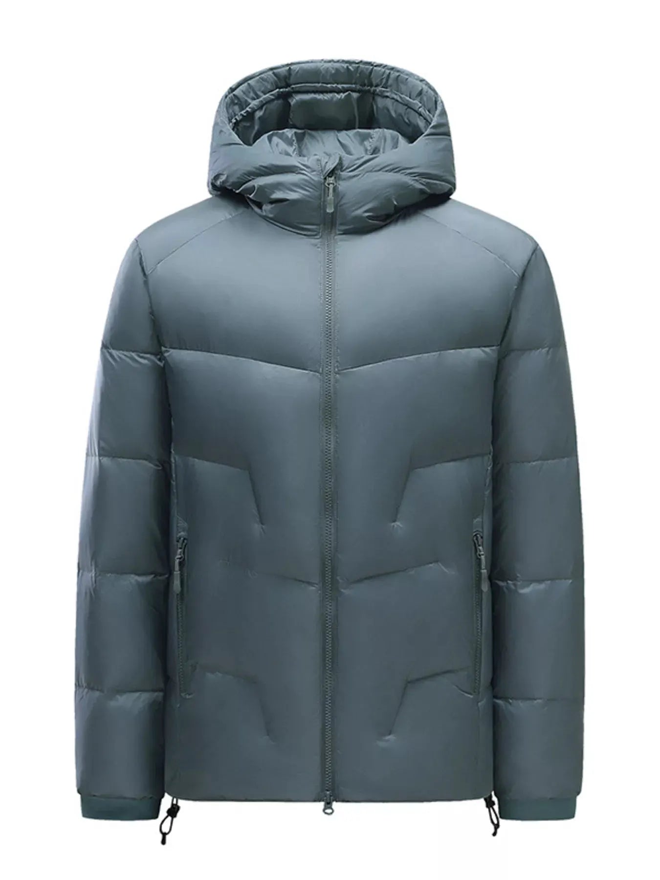 Men's Plus Size Hooded Padded Winter Puffer Jacket by Partner Label