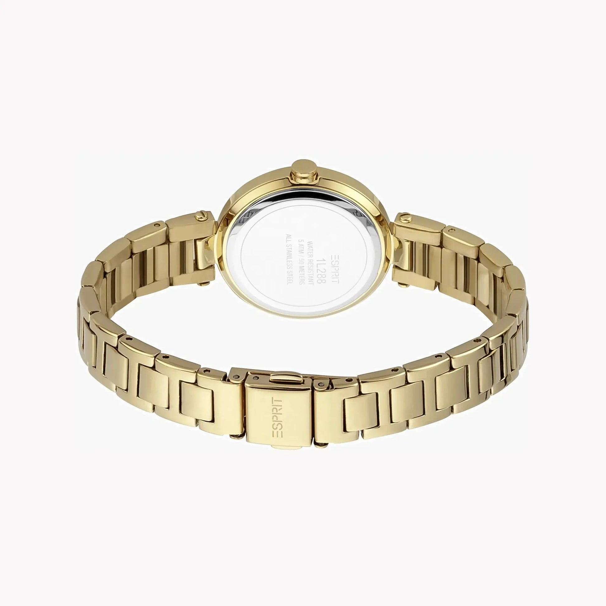 Esprit Women's Gold Stainless Steel Watch, White Dial | Es1l060m0125 by ESPRIT