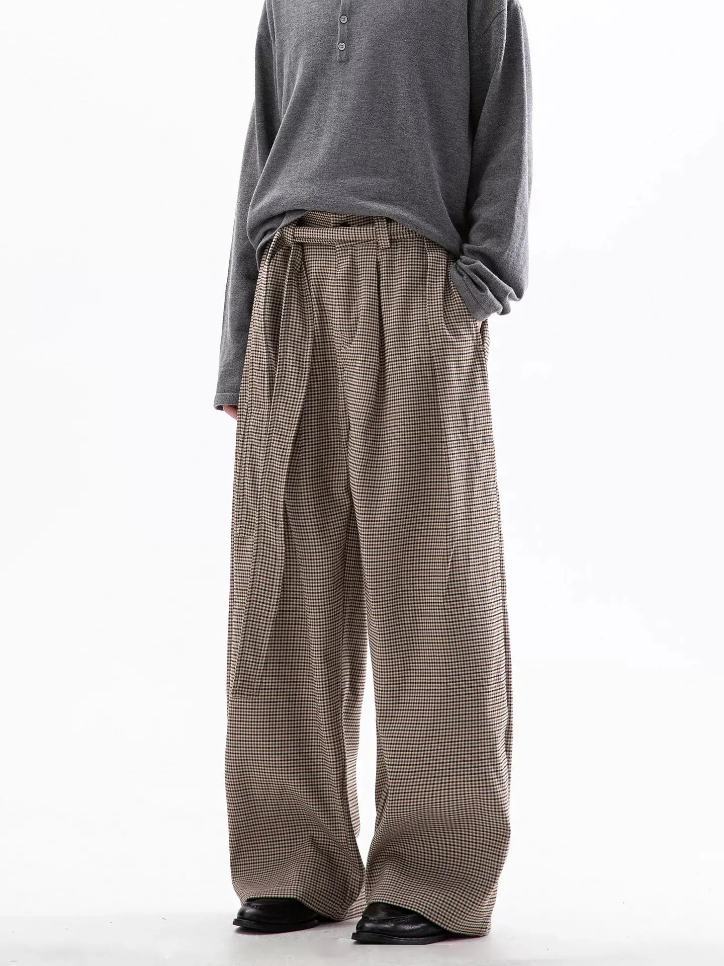 Men's Plaid Wide Leg Pants by Partner Label