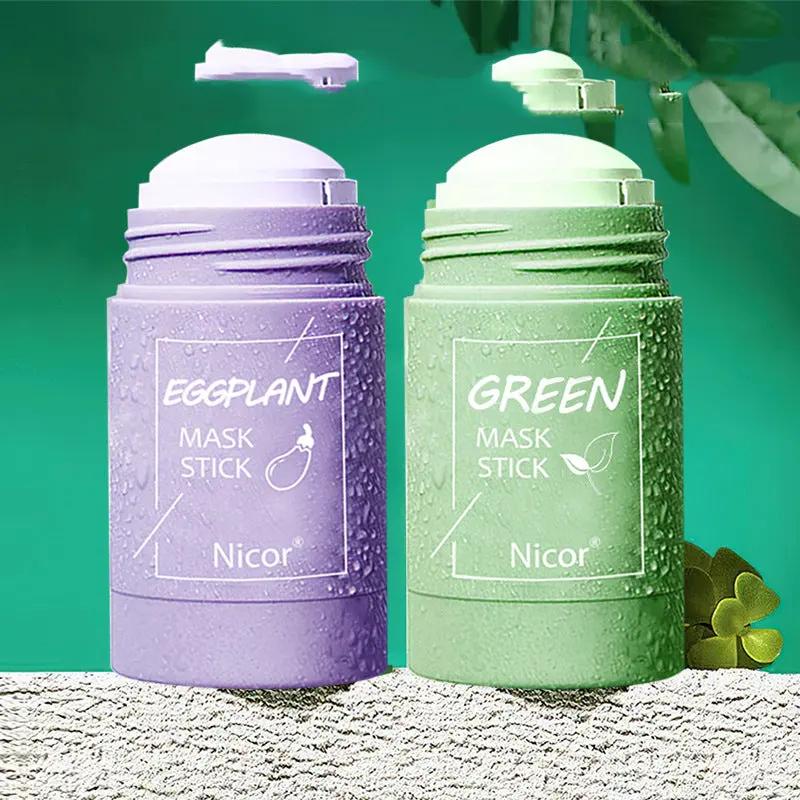 Cleansing Green Tea Mask Clay Stick Oil Control Anti-Acne Whitening Seaweed Mask Skin Care by Anybestbuy Store