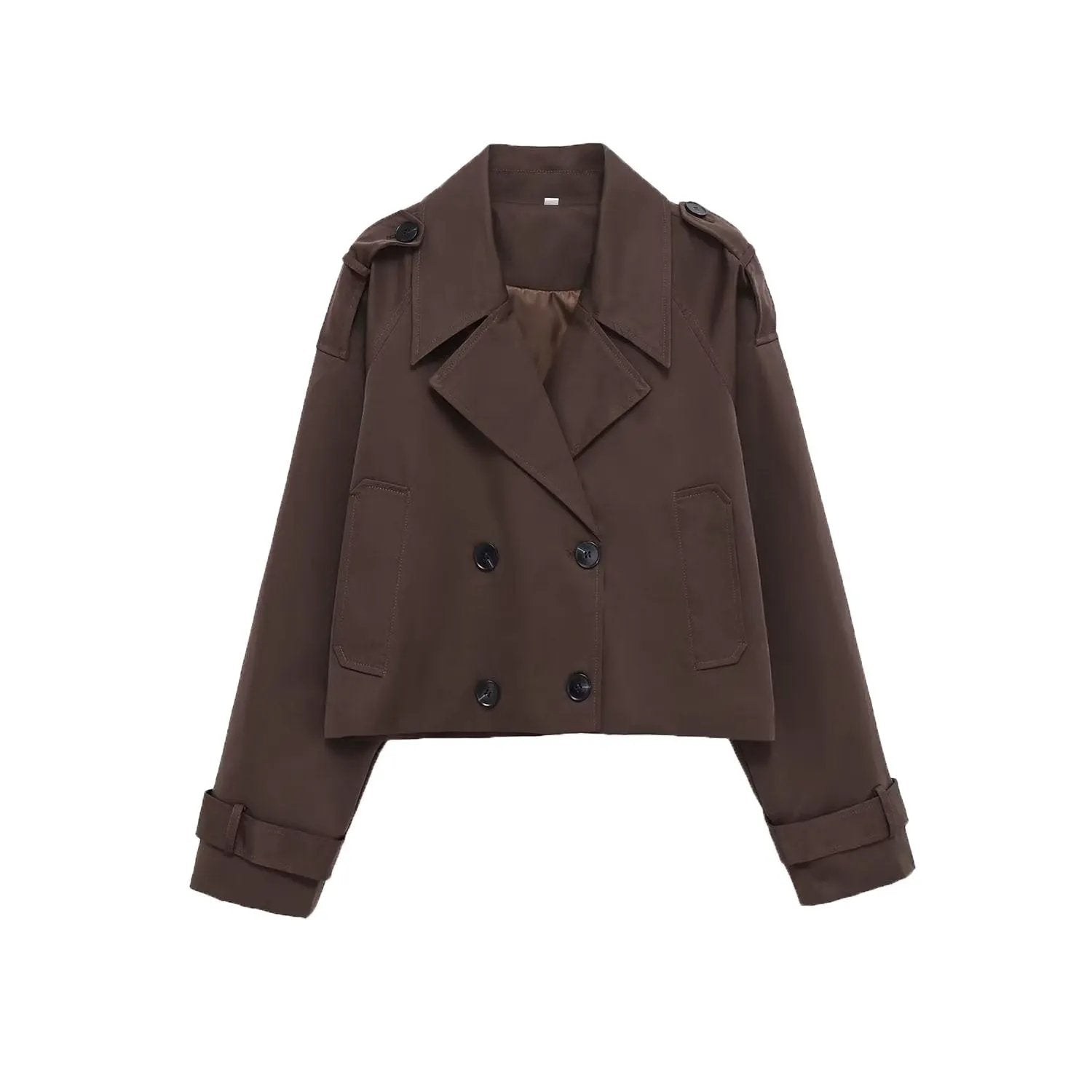 Women's Jacket Cropped Trench BYMANYC ® New York SOHO BROWN SHORT TRENCH - New Collection by BYMANYC ® New York