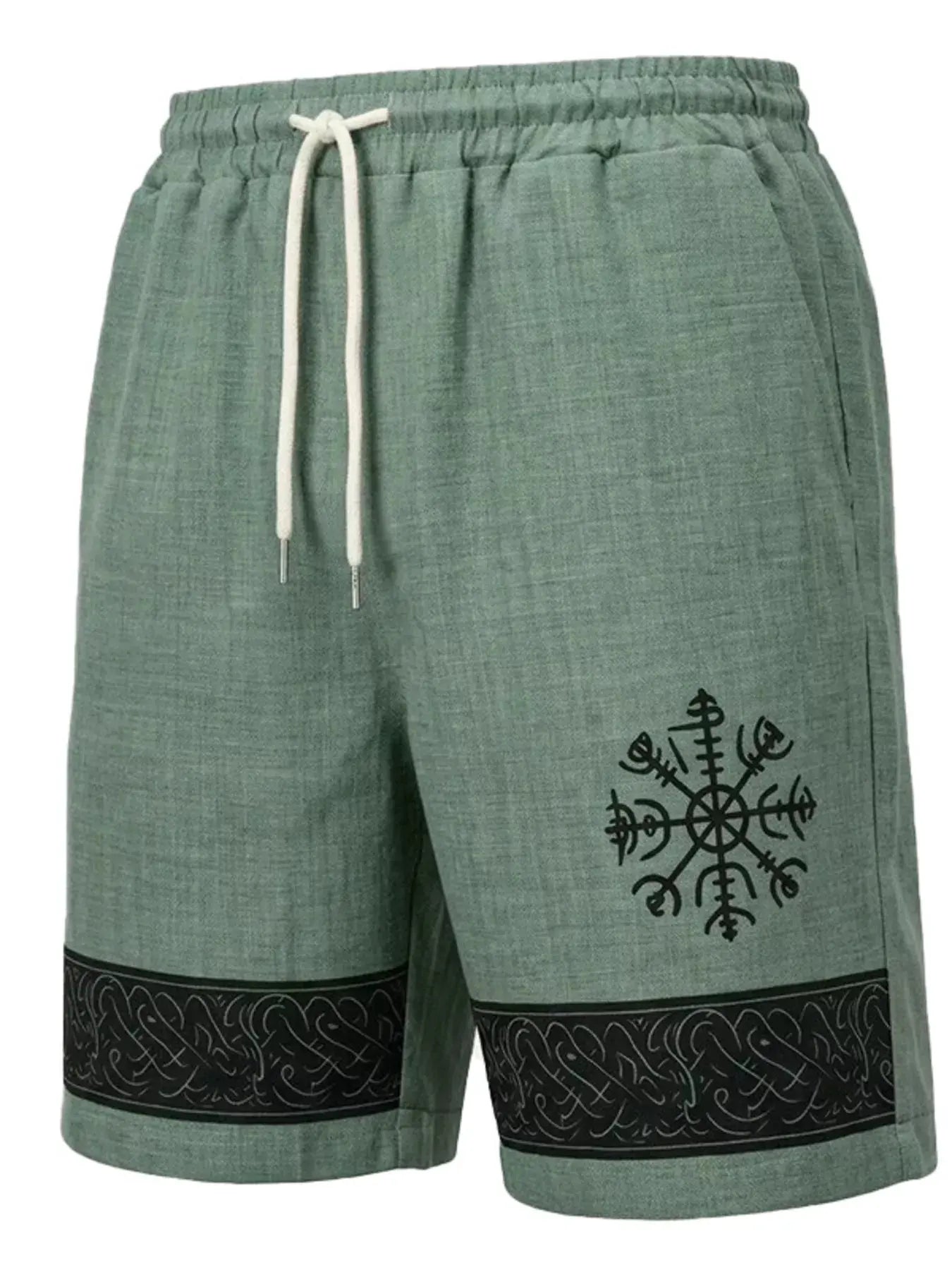 Men's Full Size Linen Blend Drawstring Shorts Plus Size by Partner Label