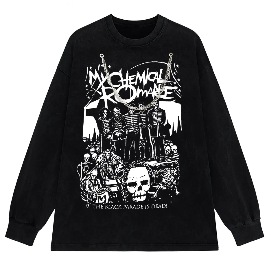 My Chemical Romance Black Parade Oversized T-Shirt Women Punk Emo Rock Tee-4