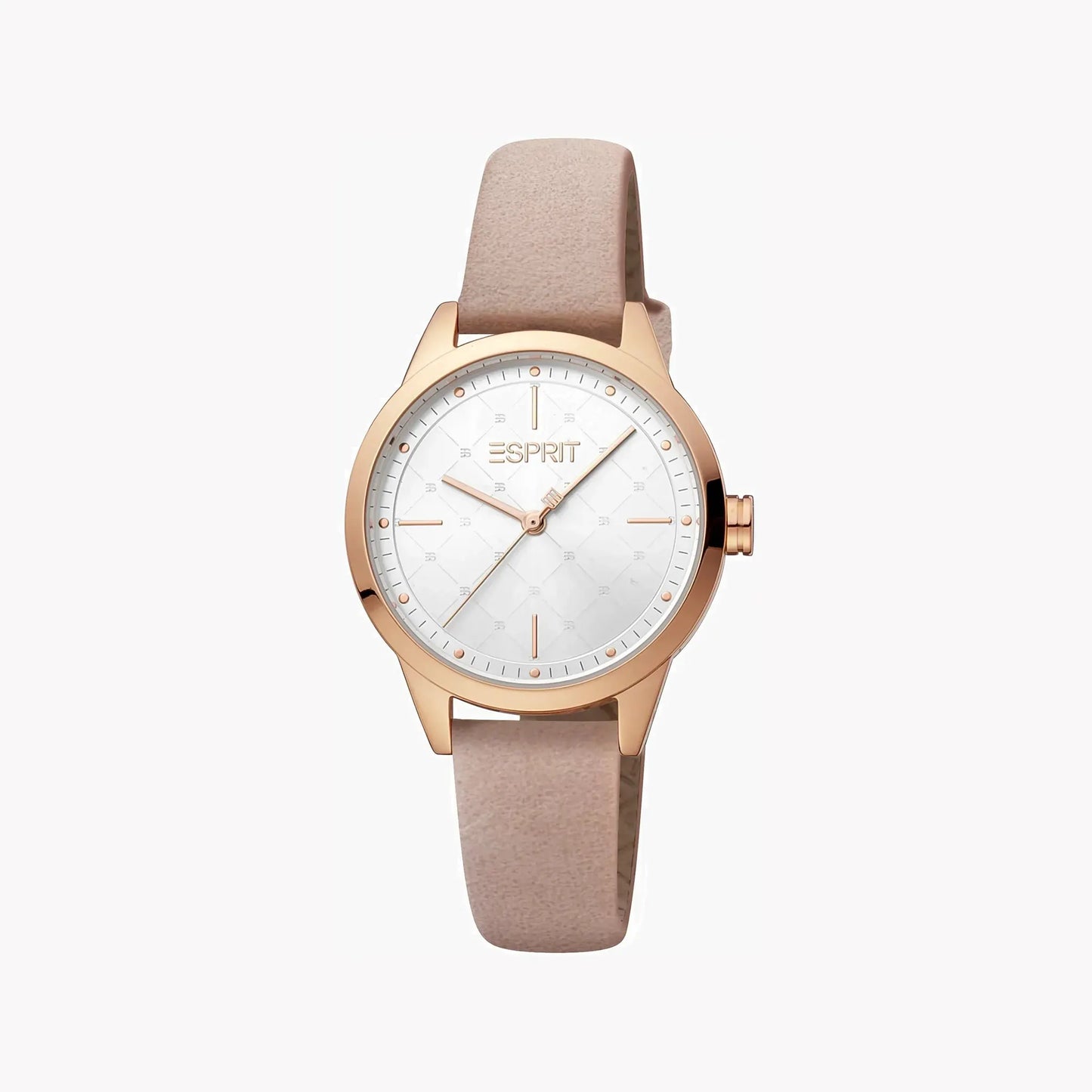 Esprit Women's Rose Faux Leather Watch, Silver Dial | Es1l123m0123 by ESPRIT