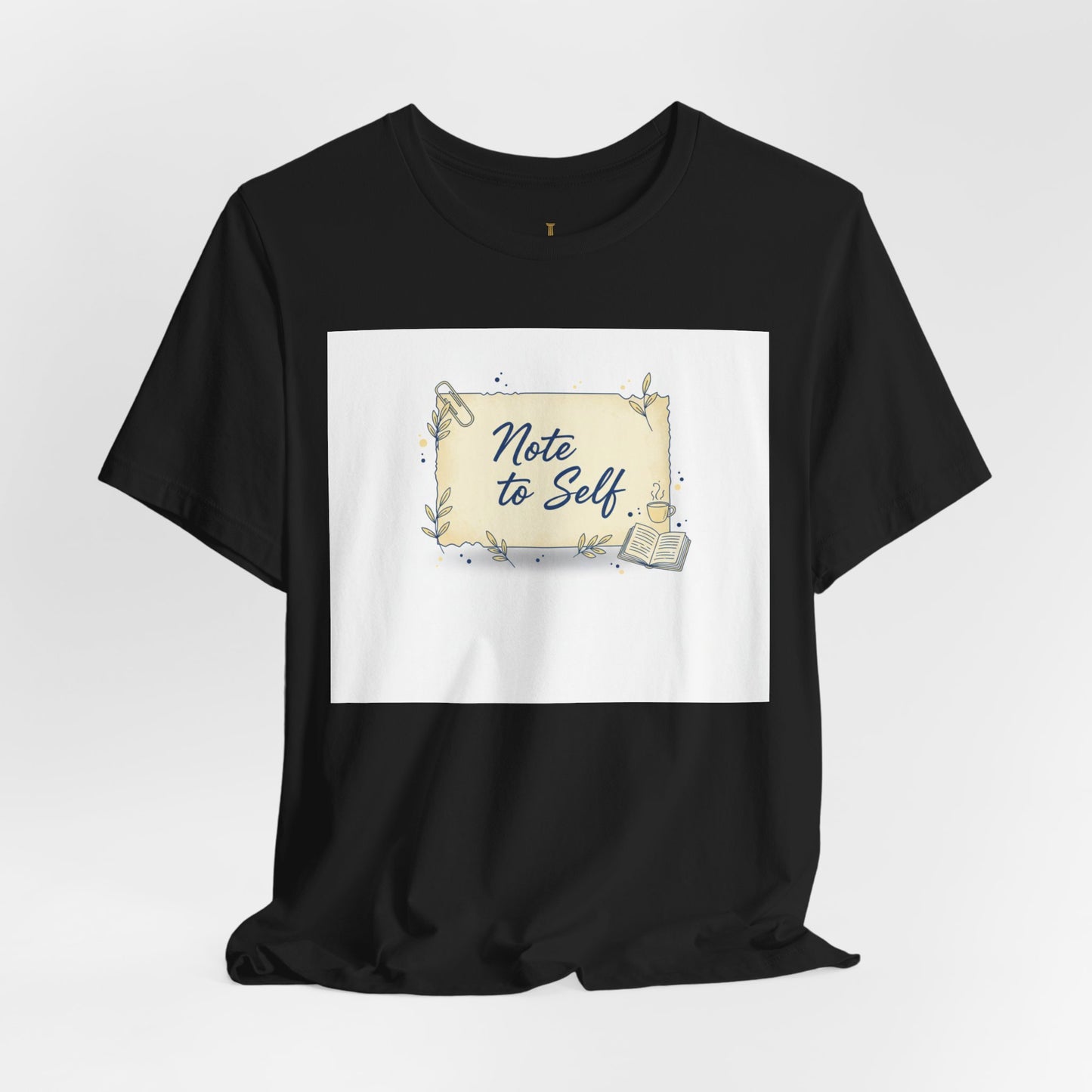 Note to Self paper note tee | post‑it reminder, handwritten analogue aesthetic