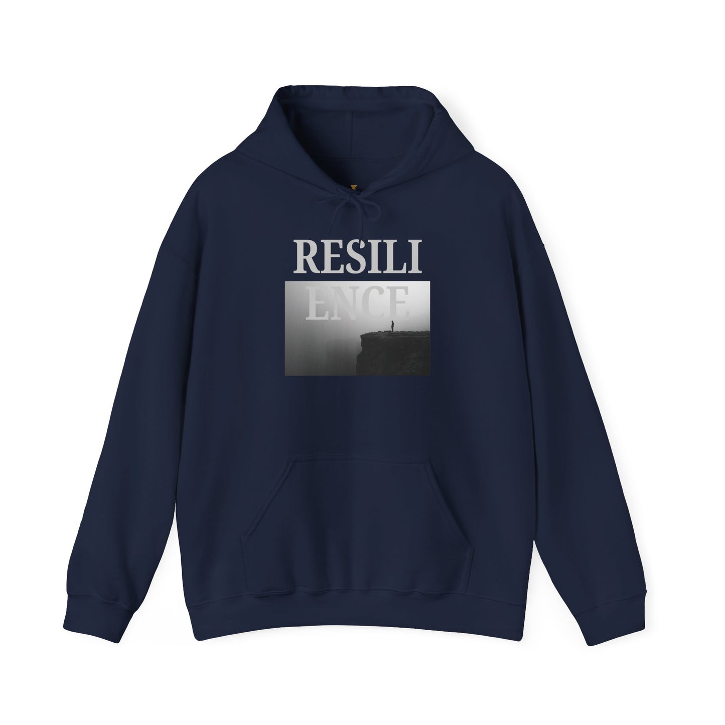 Resilience Hoodie — Minimalist Monochrome Photo Pullover