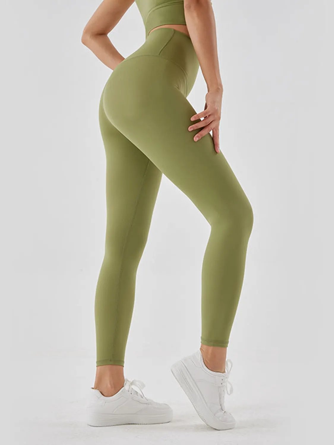 Wide Waistband Sports Leggings by Partner Label