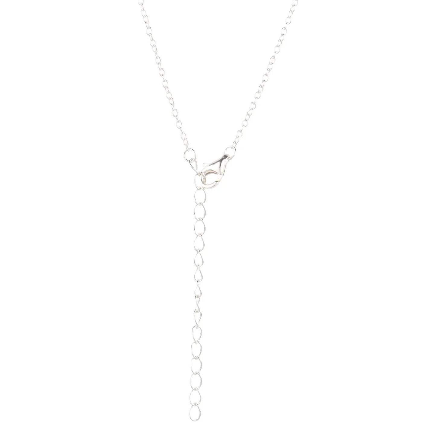14K Silver Plated Necklace Love Heart Pave Pendant Necklace by Nichestar
