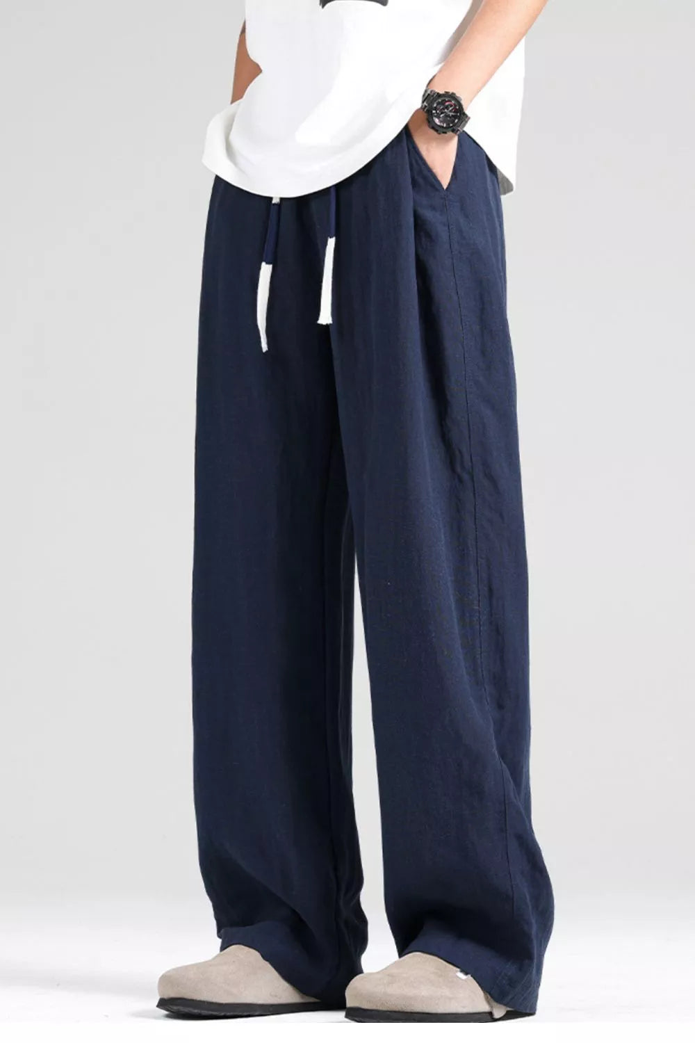 Men's Plus Size Wide Leg Pants by Partner Label