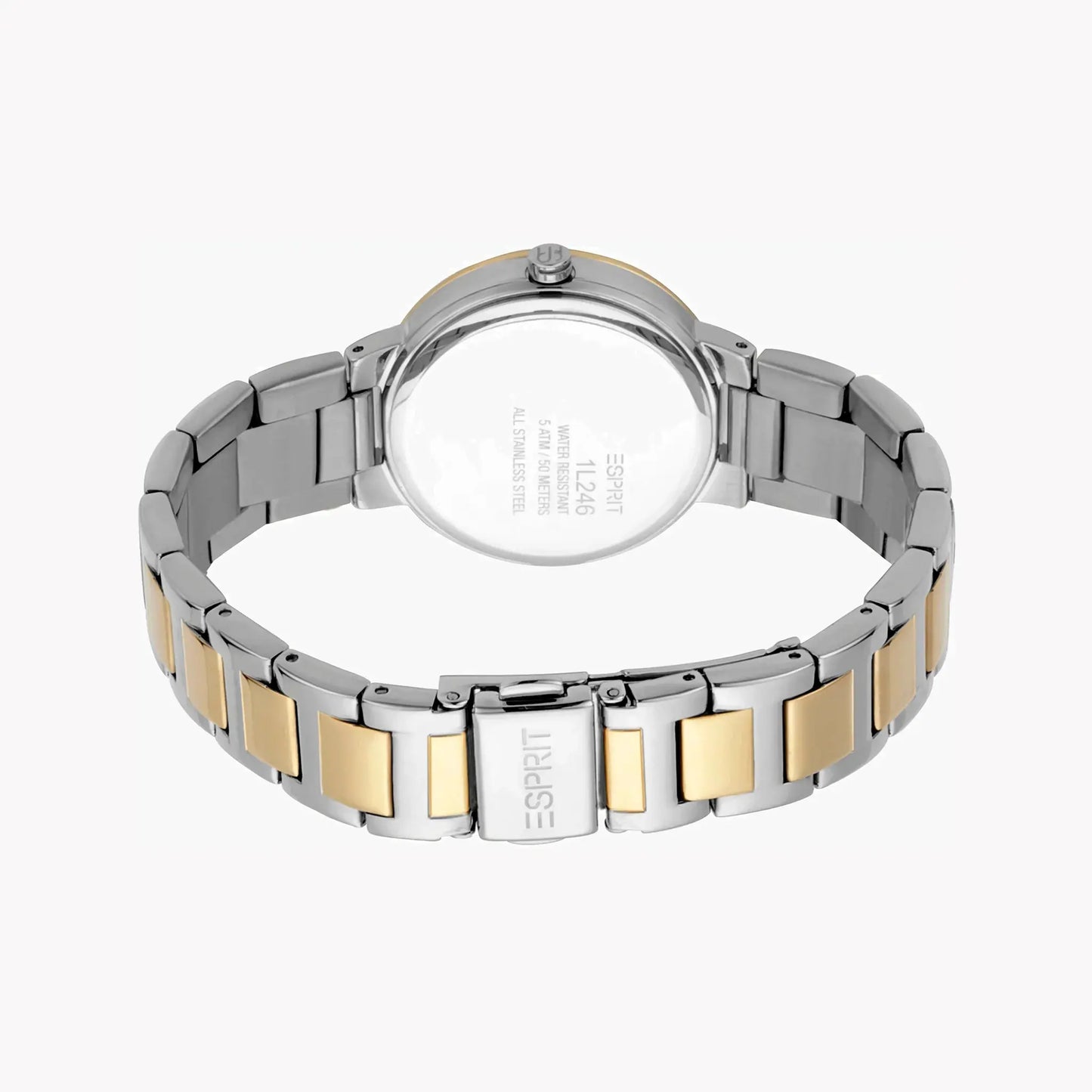 Esprit Women's Silver & Gold Stainless Steel Watch, Silver Dial | Es1l077m0035 by ESPRIT