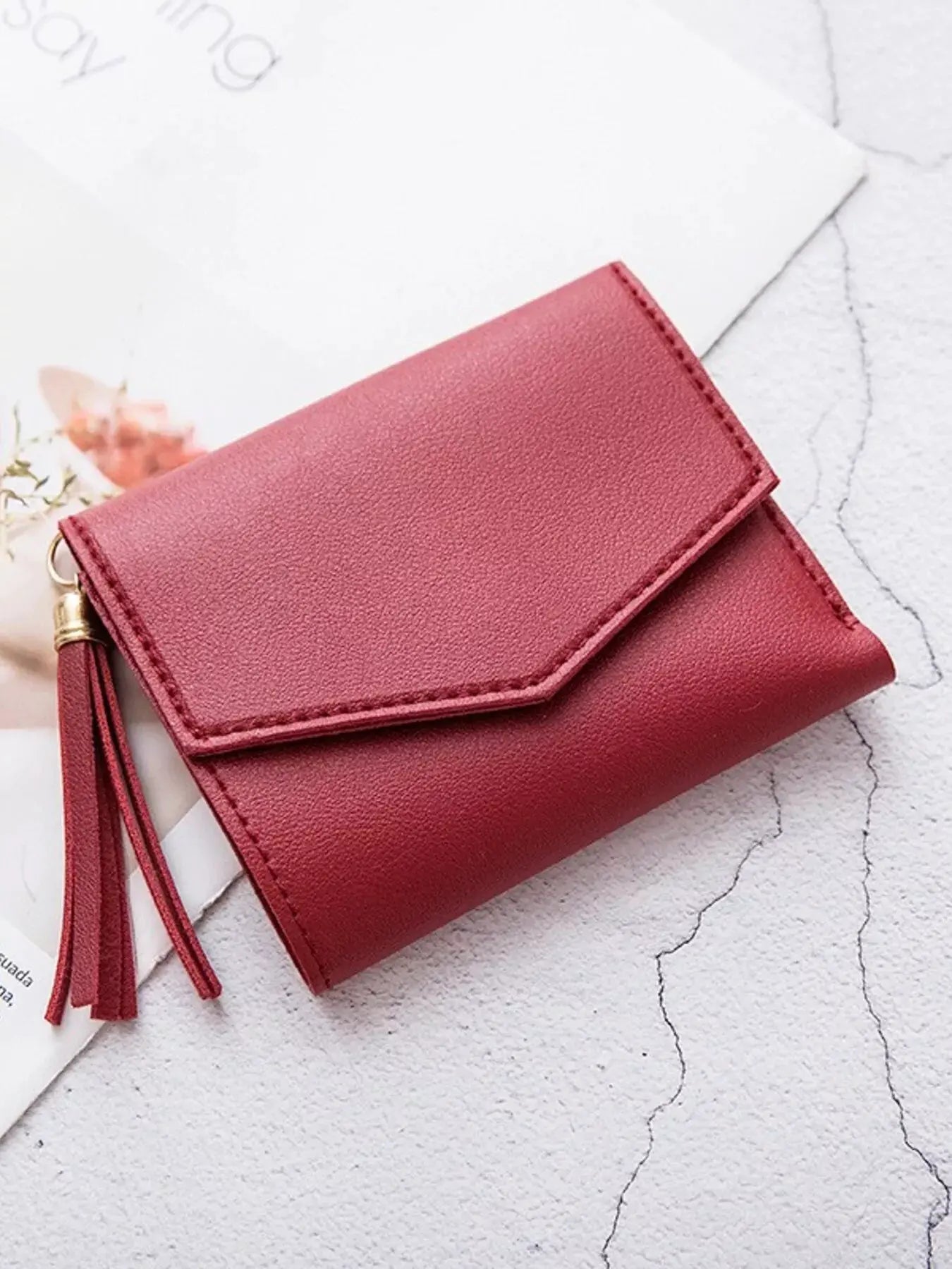 PU Leather Tassel Wallet by Partner Label