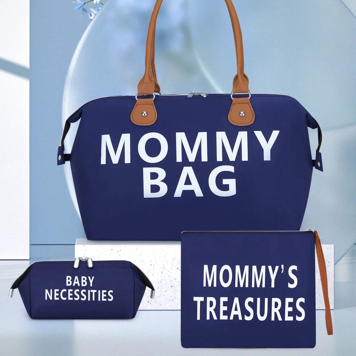 Travel bag Mommy Bag three-piece shoulder bag Tote bag Dry and wet separation by Dropsure