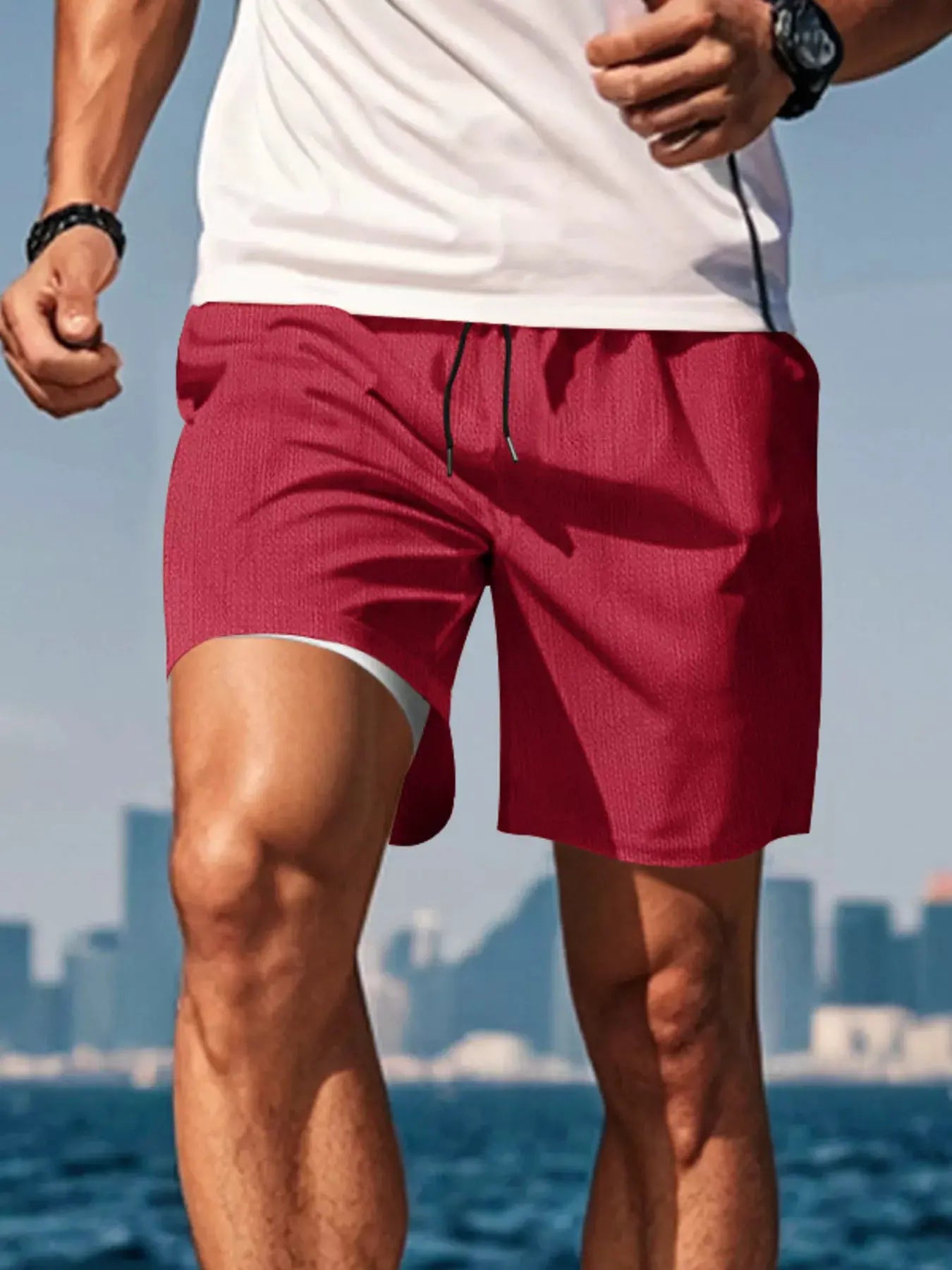 Men's Drawstring Causal Shorts by Trendsi