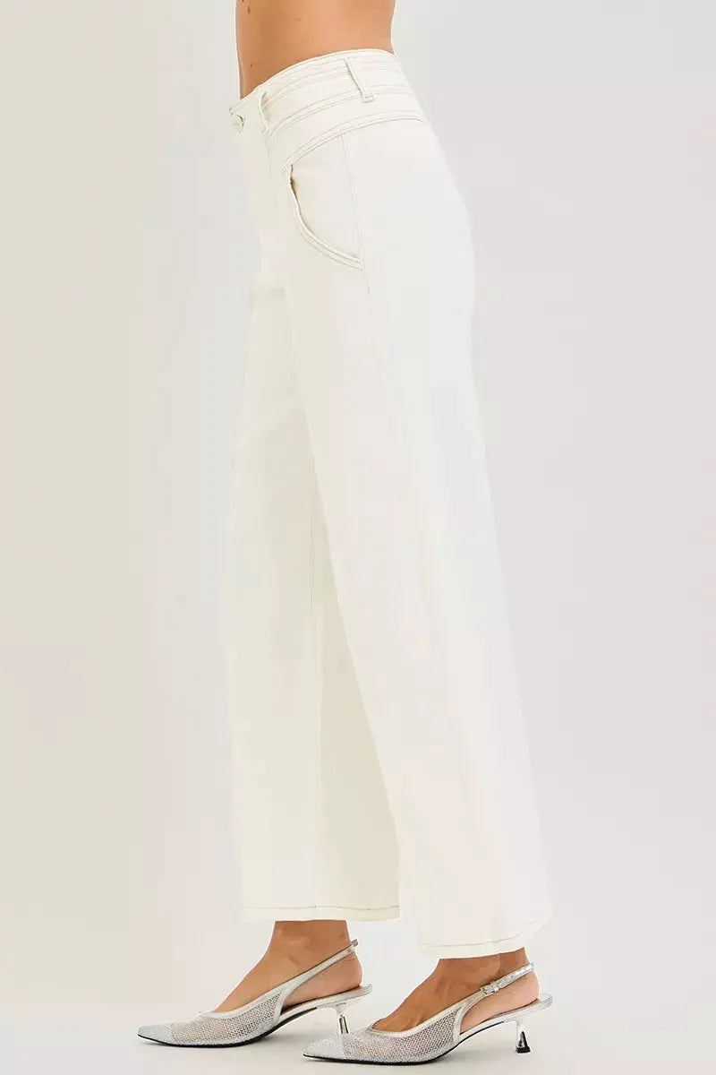 RISEN High Rise Ankle Wide Pants by RISEN
