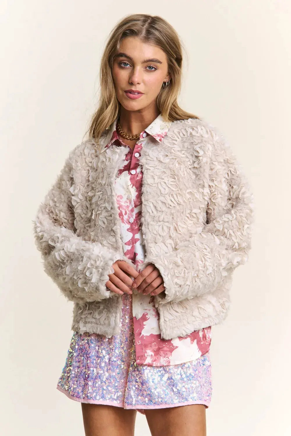 J.NNA Mixed Fabric Chic Jacket by Partner Label
