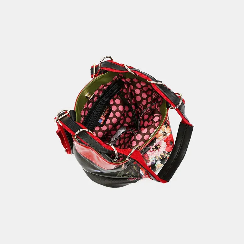 Nicole Lee USA Flower Pattern Adjustable Strap Backpack Bag by Nicole Lee USA