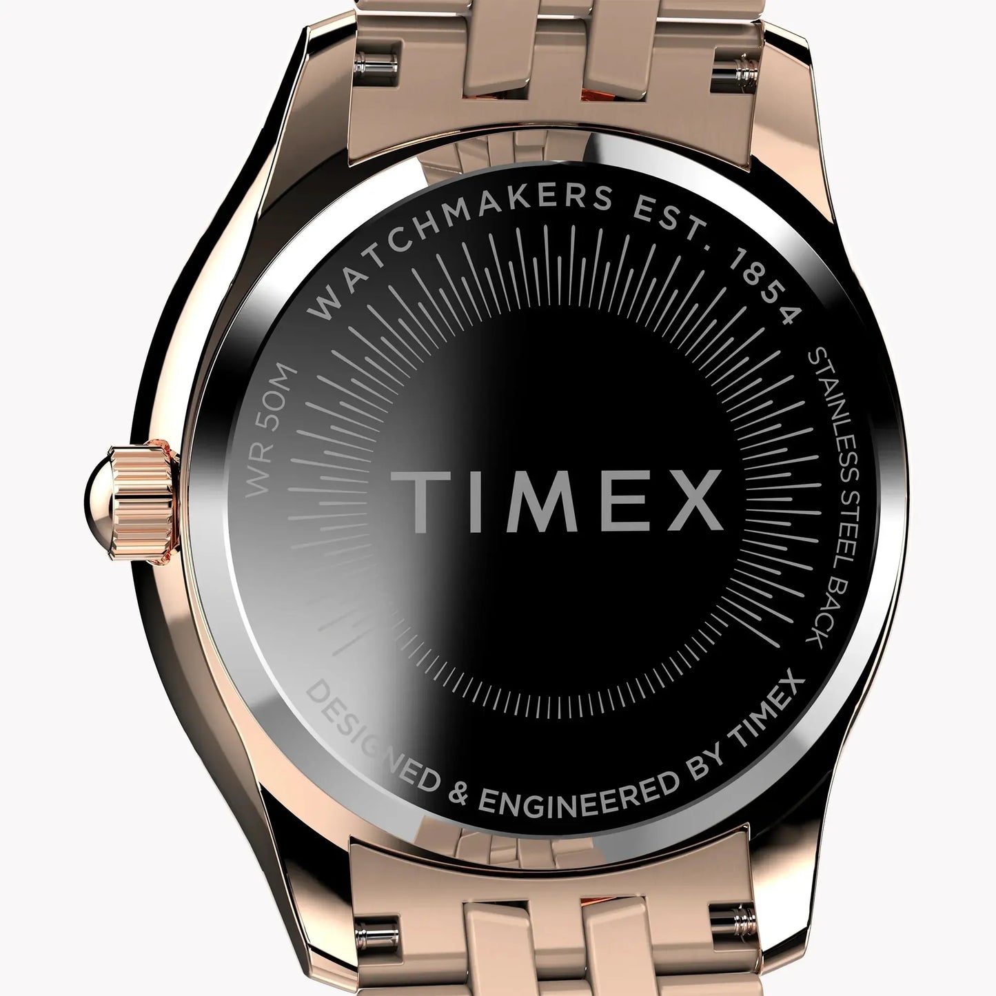 Timex Women's Rose Gold-Tone Watch, Black Dial | Tw2w17800 by TIMEX