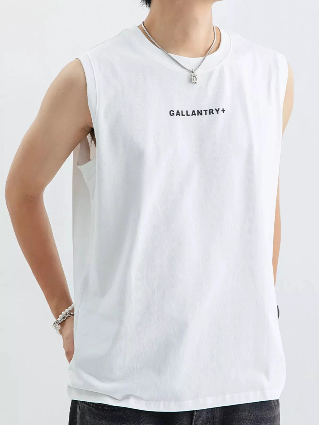 Men's Plus Size Round Neck Tank by Trendsi