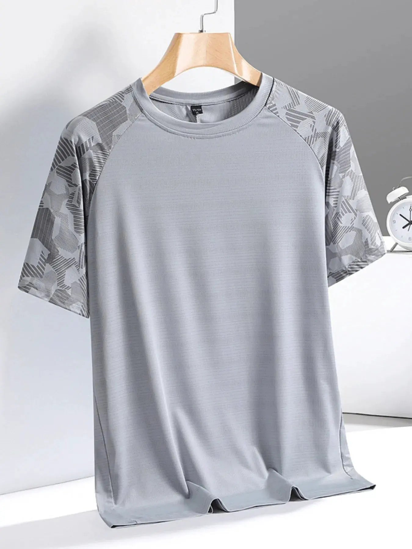 Men's Plus Size Quick-Dry Athletic T-Shirt by Trendsi