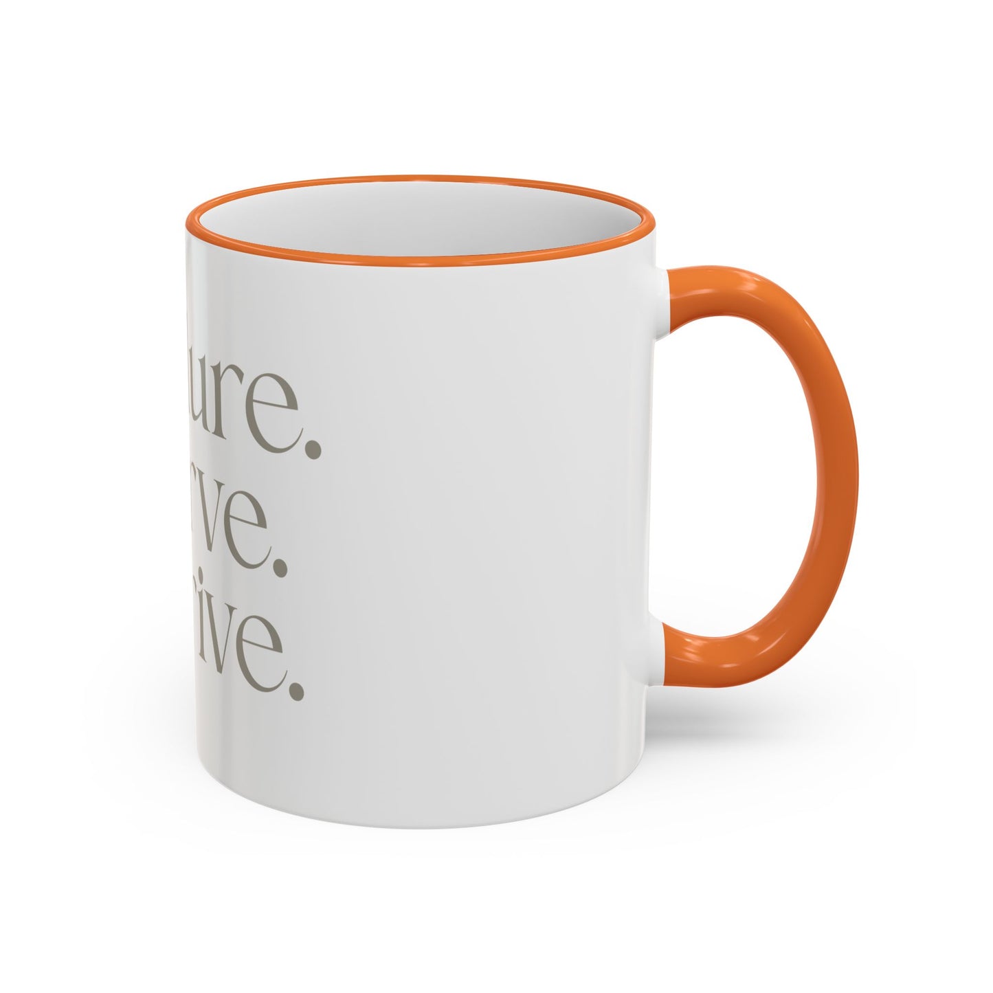 Endure. Serve. Thrive. Accent Rim Ceramic Mug