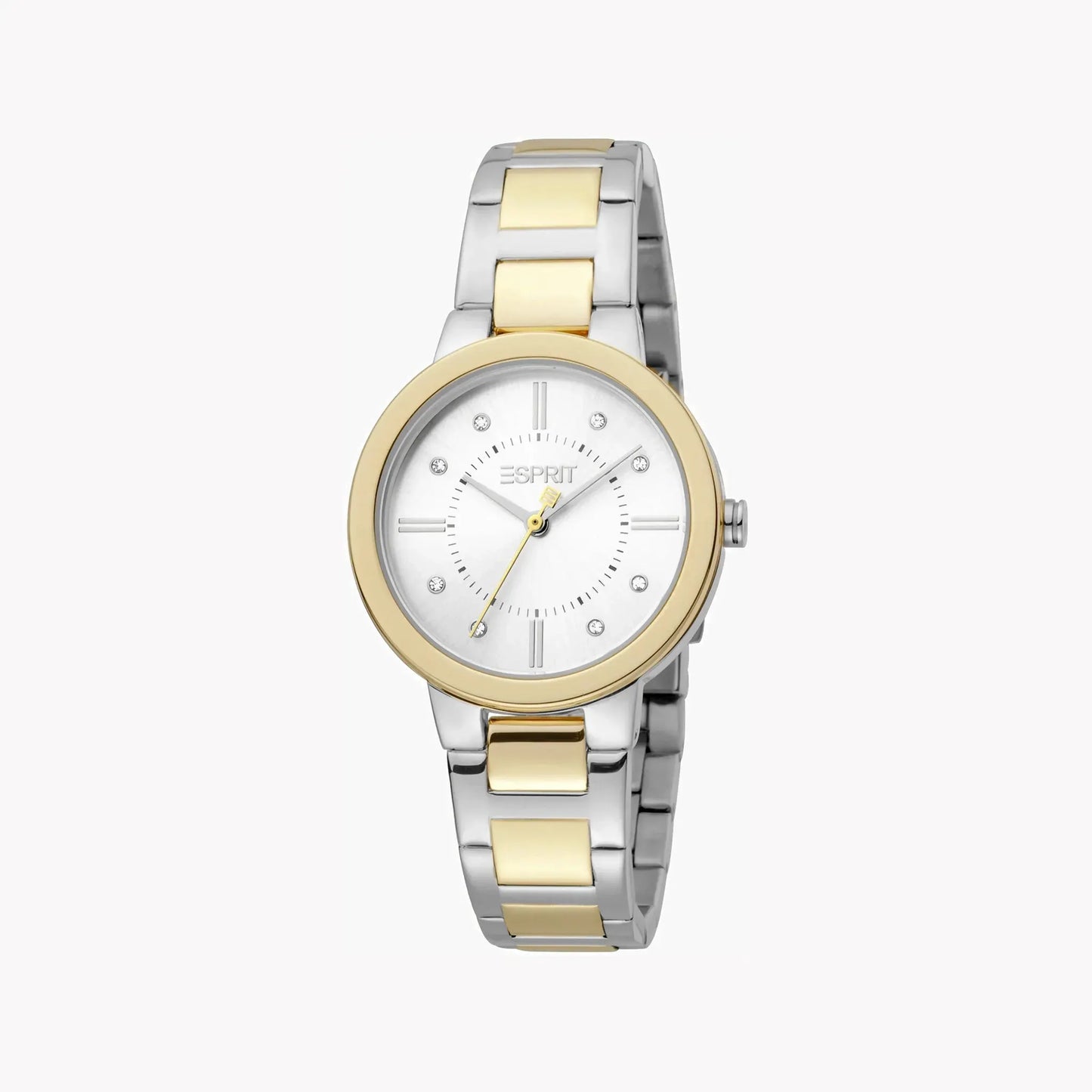 Esprit Women's Silver & Gold Stainless Steel Watch, Silver Dial | Es1l077m0035 by ESPRIT