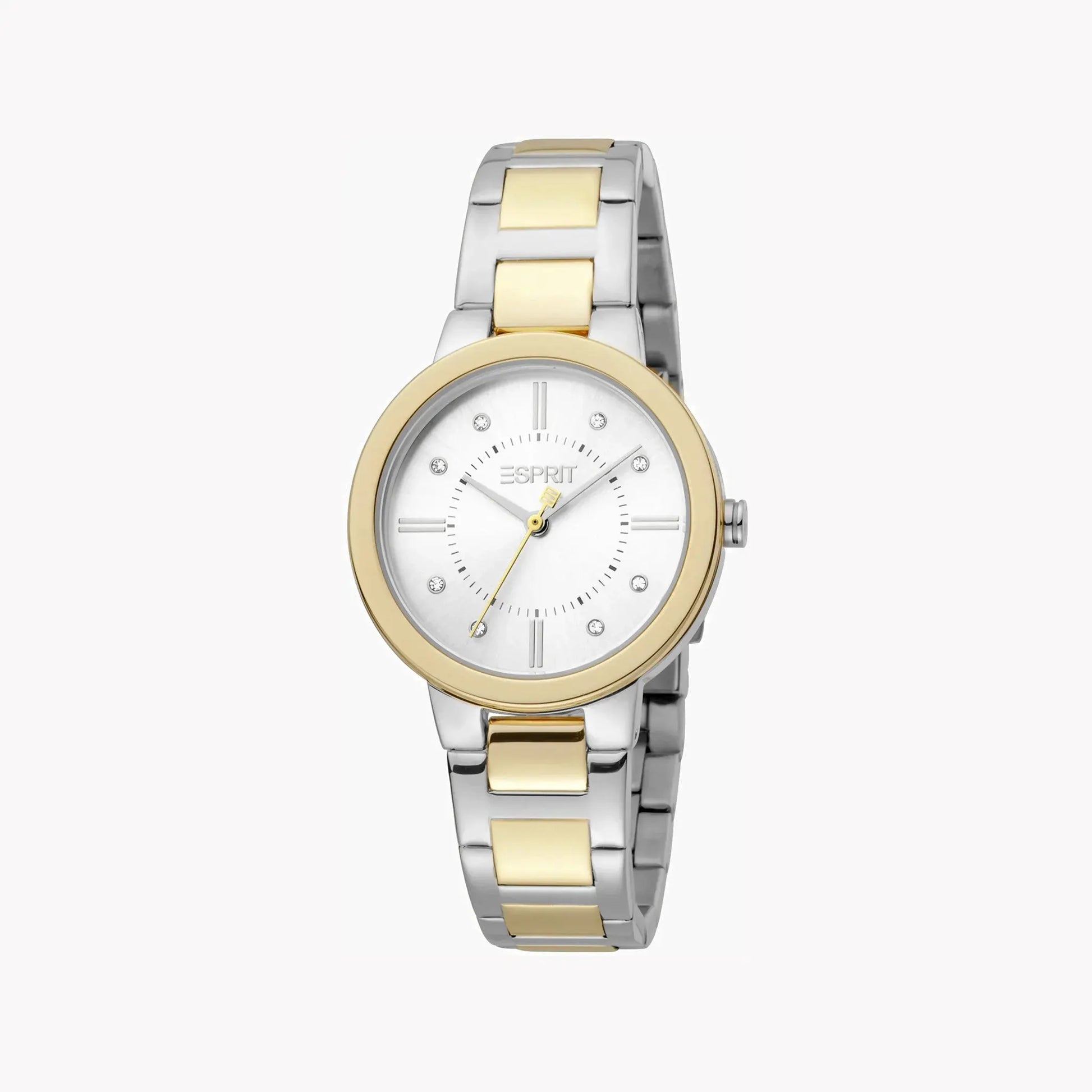 Esprit Women's Silver & Gold Stainless Steel Watch, Silver Dial | Es1l077m0035 by ESPRIT