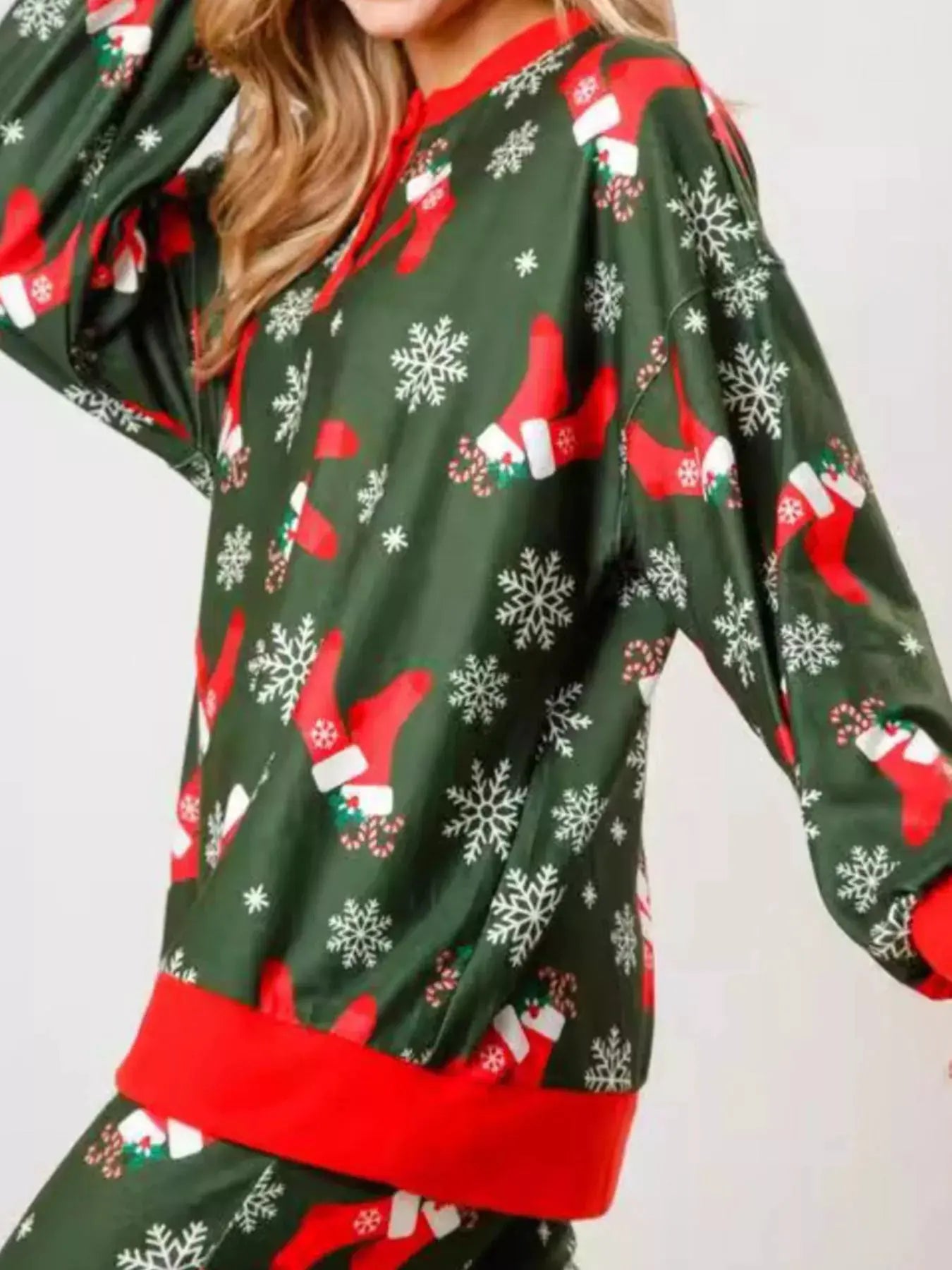 Christmas Long Sleeve Top and Pants Lounge Set by Partner Label