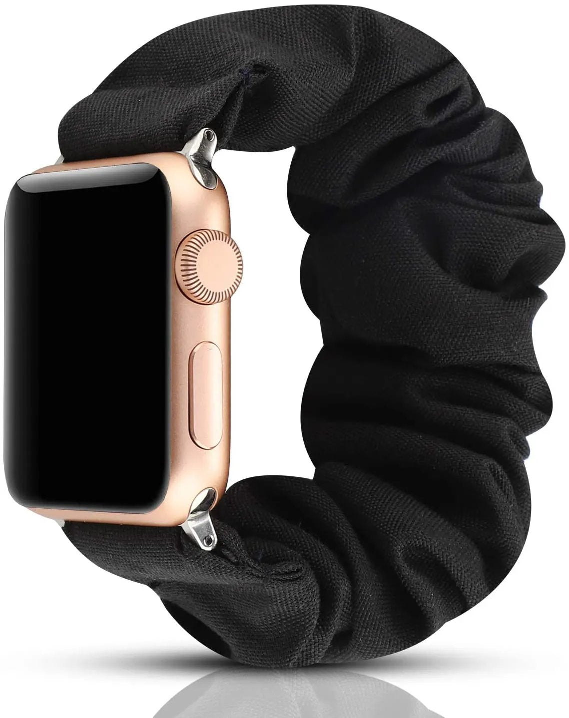 Elastic Scrunchie Apple Watch Band - Black by Savoy Active