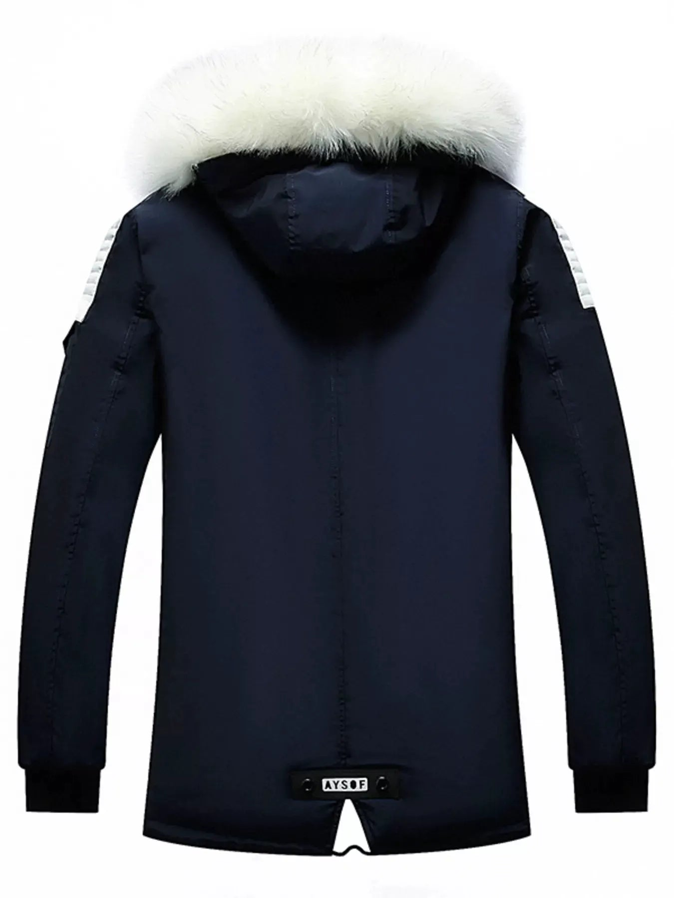 Men's Plus Size Fur Hooded Winter Parka Jacket by Partner Label