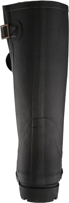 Men's Expandable Calf Rubber Boot Black Leather Boots by AdTec