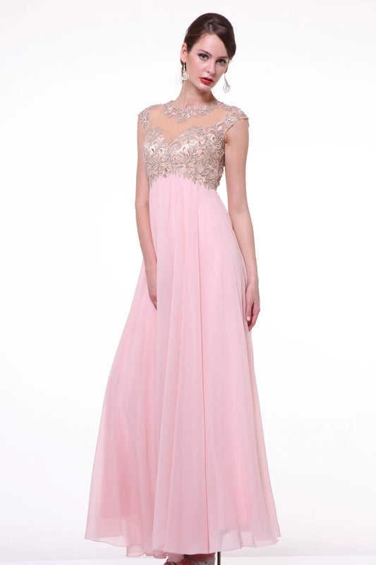 High neckline A-line dress by Tux-USA