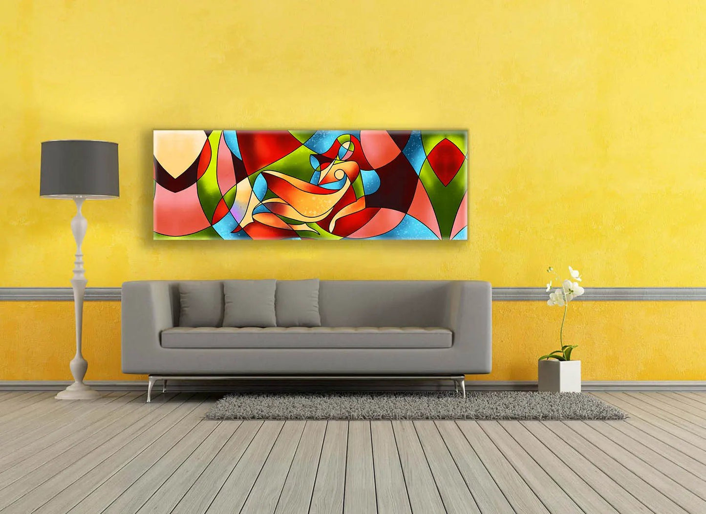 Abstract female strokes - Fine Art Canvas-Large Wall Decor-RGB varnish by Gtaart.ca