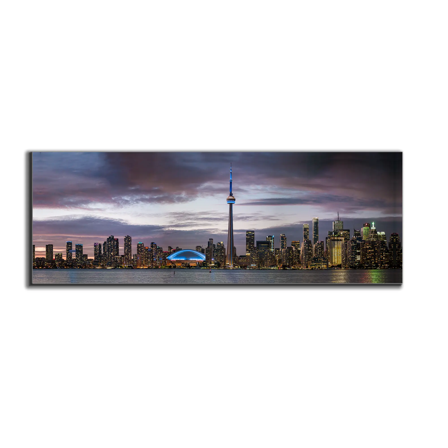 Sunset of Toronto, CN tower, Roger Center-Cities Skyline-RGB varnish by Gtaart.ca