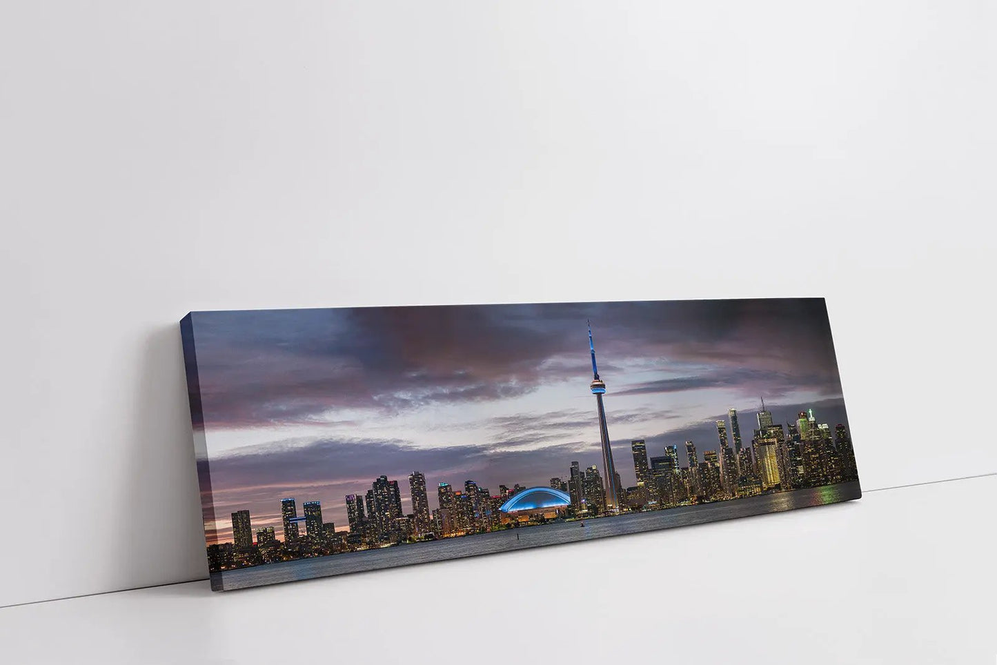 Sunset of Toronto, CN tower, Roger Center-Cities Skyline-RGB varnish by Gtaart.ca