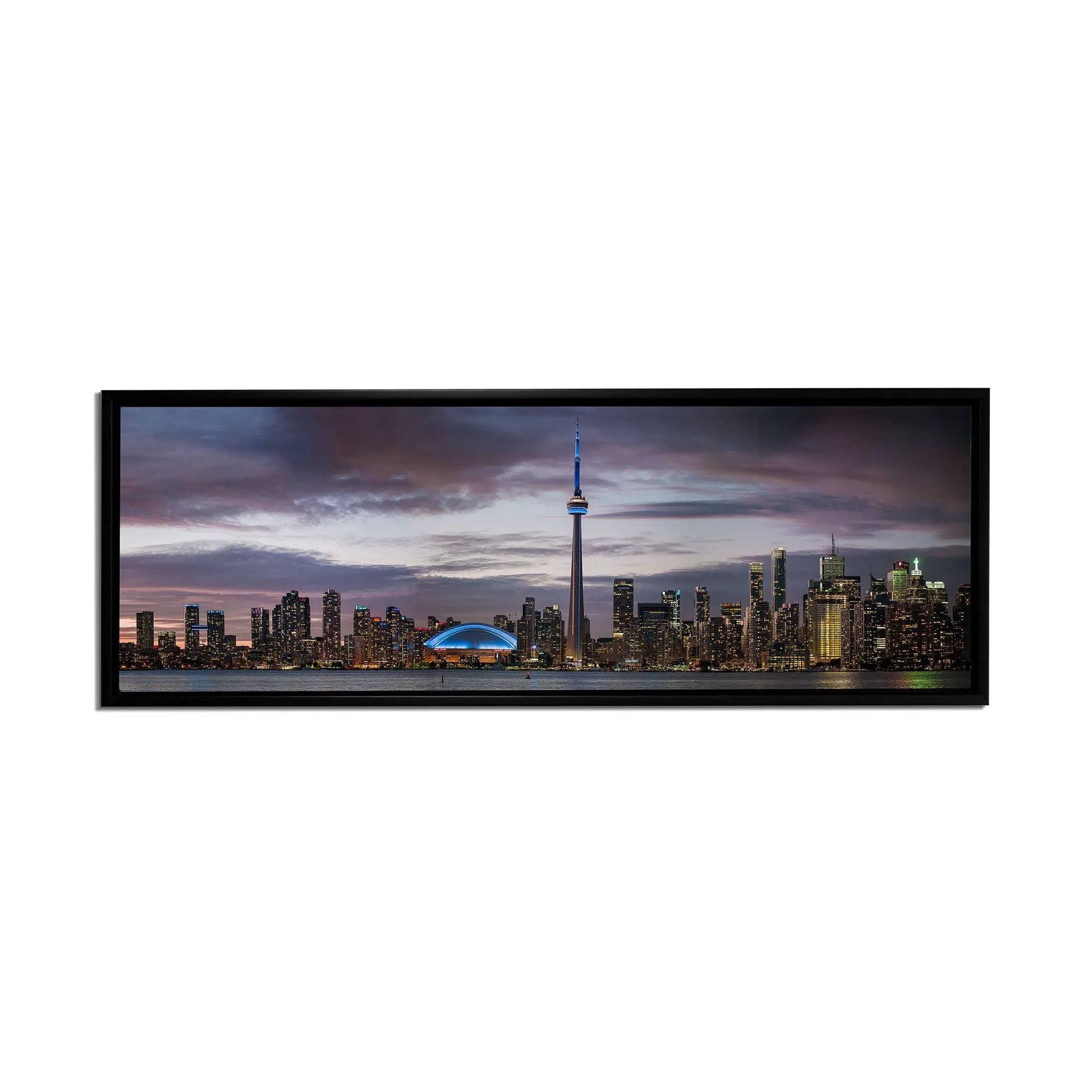 Sunset of Toronto, CN tower, Roger Center-Cities Skyline-RGB varnish by Gtaart.ca