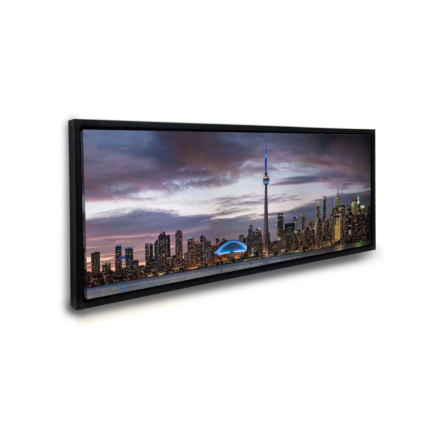 Sunset of Toronto, CN tower, Roger Center-Cities Skyline-RGB varnish by Gtaart.ca