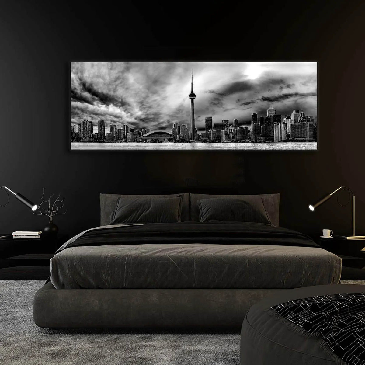Toronto Ominous Clouds Skyline - Canvas Wall Decor by Gtaart.ca