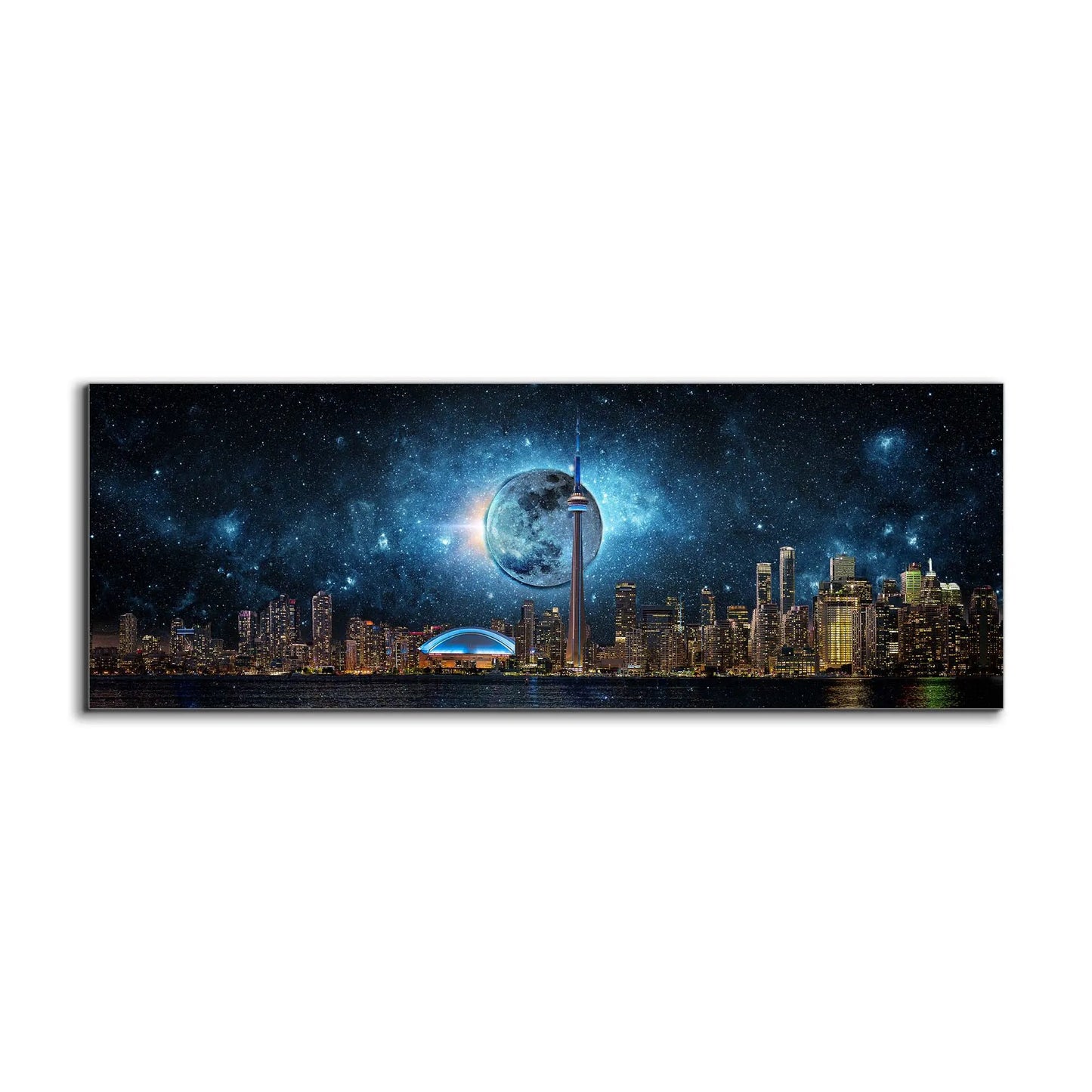 Toronto Skyline Moon-Cities Skyline- Wall art decor by Gtaart.ca