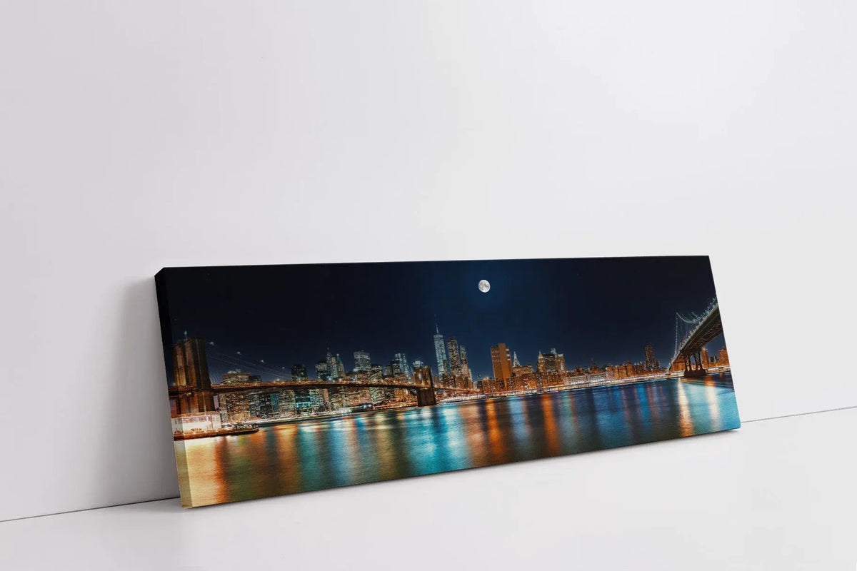 Large Canvas Wall art-NYC Moon Skyline-Canvas Printed by Gtaart.ca