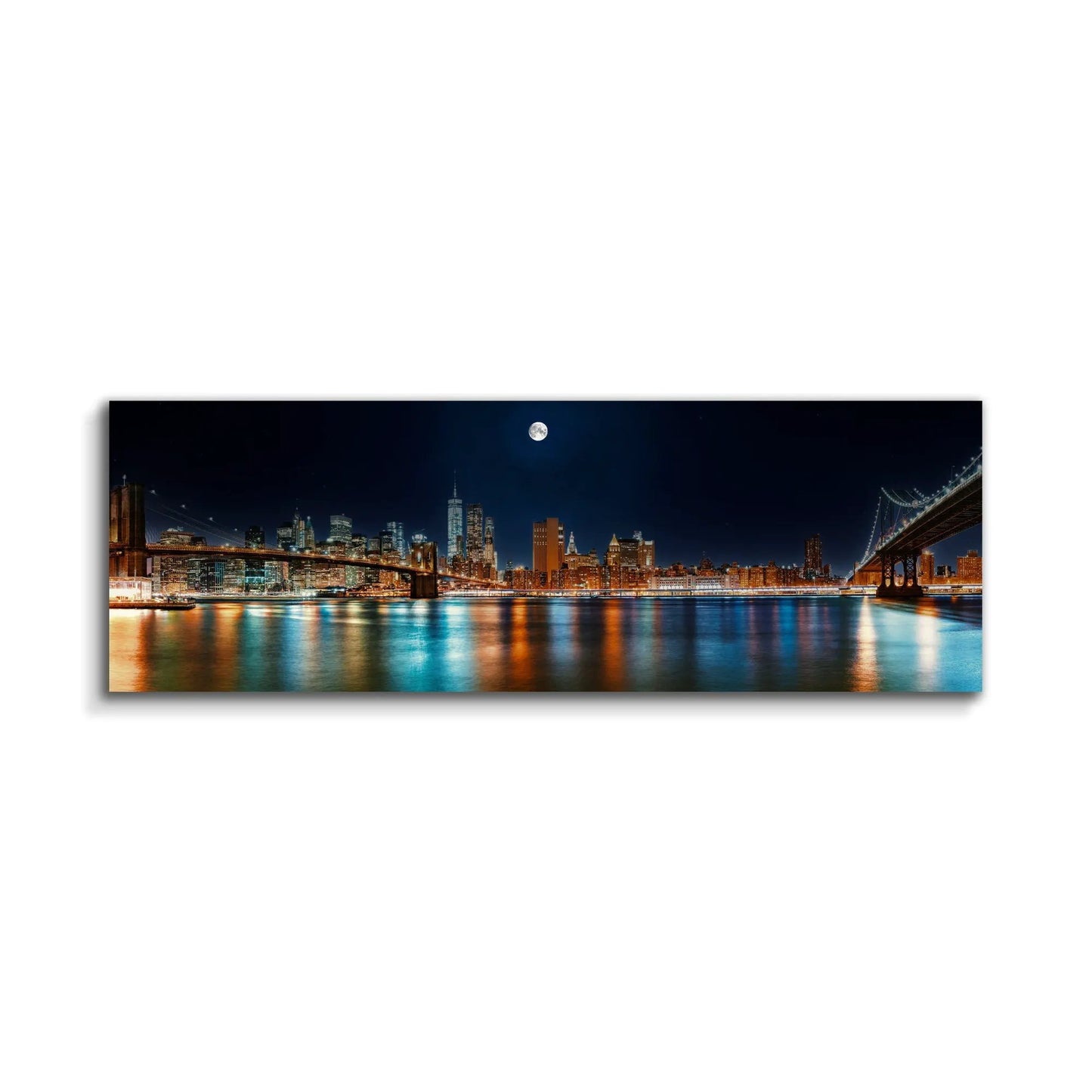 Large Canvas Wall art-NYC Moon Skyline-Canvas Printed by Gtaart.ca
