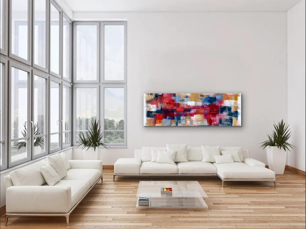 Burgoyne Abstract brushwork weaving-Large Canvas Wall art- Fine Art- RGB varnish by Gtaart.ca