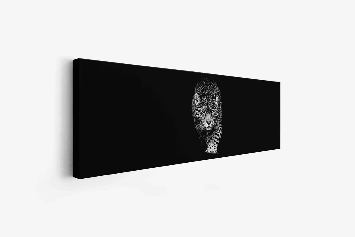 Leopard in Black & White 72" x 24" by GTAART.CA